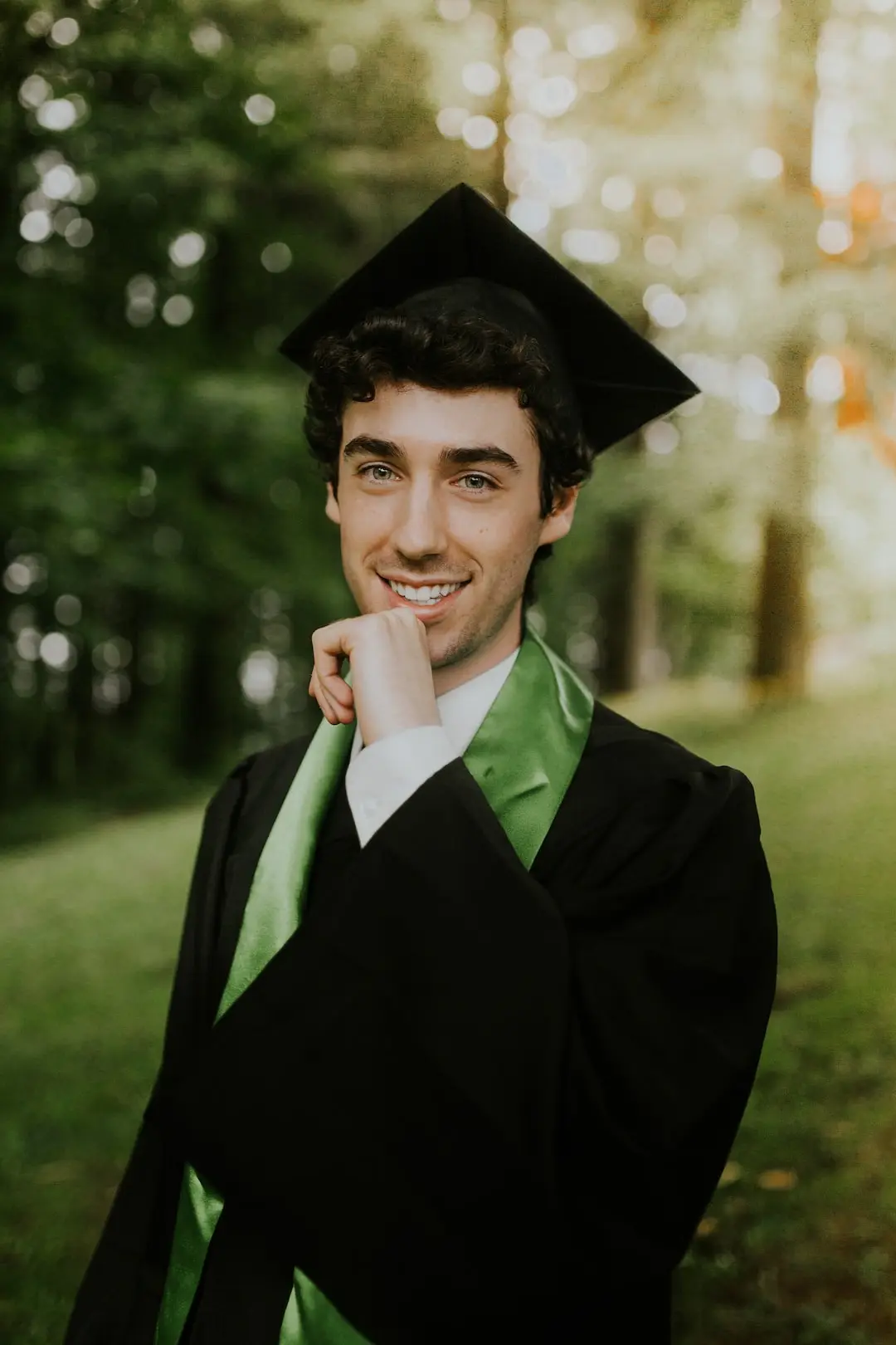 Image of graduate wearing robes